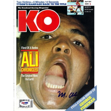 Revista Autografiada por Muhammad Ali PSA/DNA