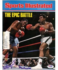 Revista Autografiada por Muhammad Ali y Joe Frazier PSA/DNA
