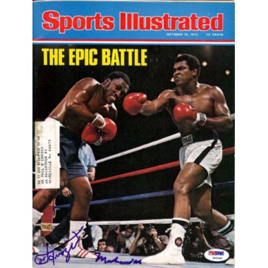 Revista Autografiada por Muhammad Ali y Joe Frazier PSA/DNA