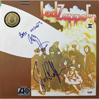 LP Led Zeppelin Autografiado por Jimmy Page y John Paul Jones PSA/DNA