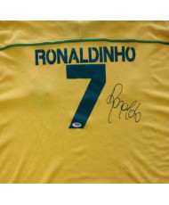 Jersey Brasil Autografiada por Ronaldinho PSA/DNA